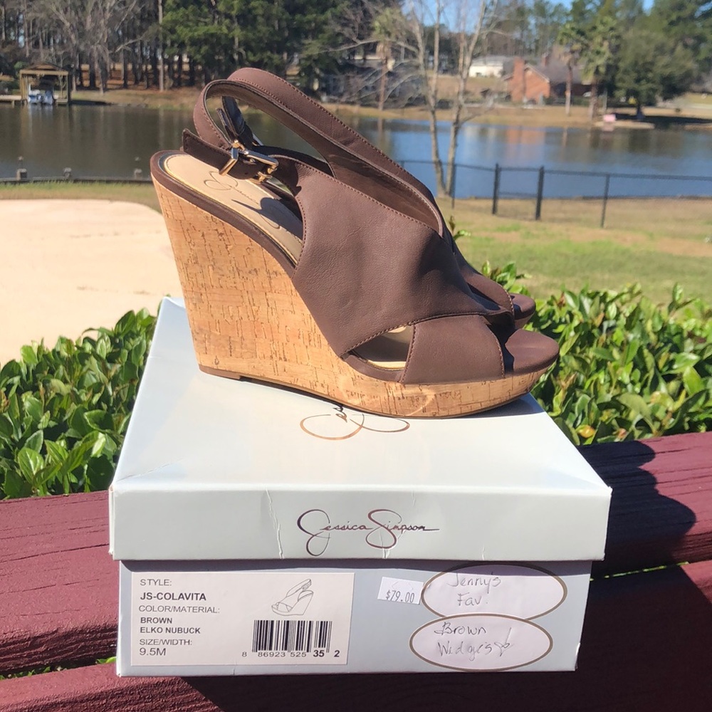Jessica Simpson Wedges Size 9 1/2 medium width - Picture 3 of 6